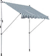 Tenda-da-Sole-da-Esterno-2x1.5m-a-Rullo-con-Manovella,-Altezza-e-Angolazione-Regolabile,-Bianco-e-Verde-ZA4840-182MX