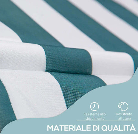 Tenda-da-Sole-da-Esterno-2x1.5m-a-Rullo-con-Manovella,-Altezza-e-Angolazione-Regolabile,-Bianco-e-Verde-ZA4840-182MX