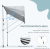 Tenda-da-Sole-da-Esterno-2x1.5m-a-Rullo-con-Manovella,-Altezza-e-Angolazione-Regolabile,-Bianco-e-Verde-ZA4840-182MX