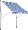 Tenda-da-Sole-da-Esterno-2x1.5m-a-Rullo-con-Manovella,-Altezza-e-Angolazione-Regolabile,-Blu-HY5840-182BUHY5