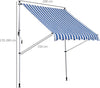 Tenda-da-Sole-da-Esterno-2x1.5m-a-Rullo-con-Manovella,-Altezza-e-Angolazione-Regolabile,-Blu-HY5840-182BUHY5