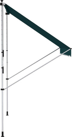 Tenda-da-Sole-da-Esterno-2x1.5m-a-Rullo-con-Manovella,-Altezza-e-Angolazione-Regolabile,-Verde-QW6840-182GNQW6