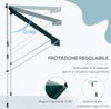 Tenda-da-Sole-da-Esterno-2x1.5m-a-Rullo-con-Manovella,-Altezza-e-Angolazione-Regolabile,-Verde-QW6840-182GNQW6