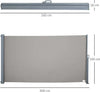 Tenda-da-Sole-Laterale-e-Avvolgibile-(3x1.6m)-in-Alluminio-e-Poliestere-Imperemabile-Anti-UV,-per-Vento/Privacy-BG8840-210BG8