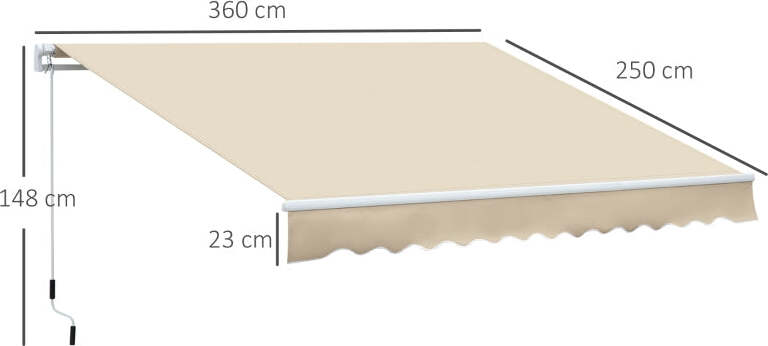 Tenda-da-Sole-per-Esterno-a-Bracci-Avvolgibile-con-Apertura-a-Manovella,-360x250-cm,-Crema-BV5840-175V00CWBV5