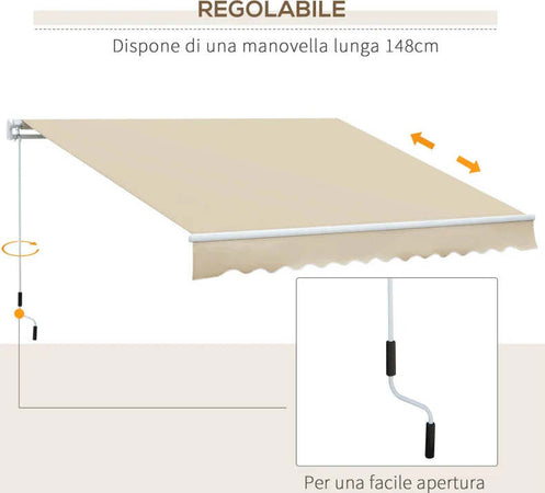 Tenda-da-Sole-per-Esterno-a-Bracci-Avvolgibile-con-Apertura-a-Manovella,-360x250-cm,-Crema-BV5840-175V00CWBV5