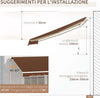 Tenda-da-Sole-per-Esterno-Avvolgibile-a-Manovella-in-Metallo-e-Alluminio,-4x2.5m,-Rosso-Ruggine-YN3840-151CFYN3