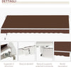 Tenda-da-Sole-per-Esterno-Avvolgibile-a-Manovella-in-Metallo-e-Alluminio,-4x2.5m,-Rosso-Ruggine-YN3840-151CFYN3