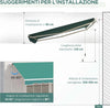Tenda-da-Sole-per-Esterno-Avvolgibile-a-Manovella-in-Metallo-e-Alluminio,-4x2.5m,-Verde-Scuro-ED4840-151GNED4