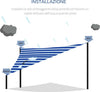Tenda-da-Sole-Vela-Ombreggiante-Triangolare-5x5x5m-Anti-UV-e-Traspirante-in-HDPE,-Bianca-e-Blu-KJ5840-231BUHJ5