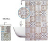 Tenda-Doccia-Antimuffa-Impermeabile-180x180cm-Anelli-Bagno-Maioliche-Beige-59529