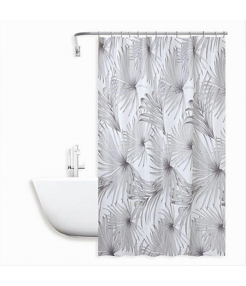 Tenda Doccia Antimuffa Impermeabile 180x200cm Con 12 Anelli Bagno Tropicale 87076