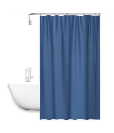 Tenda Doccia Antimuffa Impermeabile 180x200cm Con 12 Ganci Anelli Bagno Blu 69892