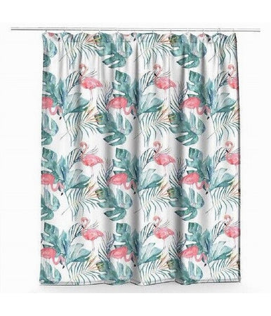 Tenda Doccia Antimuffa Impermeabile 180x200cm Con Anelli Bagno Fenicotteri 69957