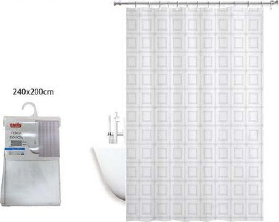 Tenda Doccia Antimuffa Impermeabile 240 X 200 Cm Con Anelli Bagno Quadrati 59390 Casa, arredamento e bricolage > Accessori Bagno > Tende Doccia Trade Shop italia - Napoli, Commerciovirtuoso.it