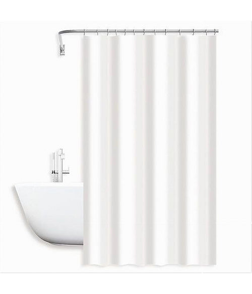 Tenda Doccia Antimuffa Impermeabile 240 X 200 Cm Ganci Anelli Bagno Bianca 79709