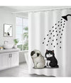 Tenda Doccia Impermeabile 180x200 Cm Con 12 Anelli Vasca Bagno Cane Gatto 87093