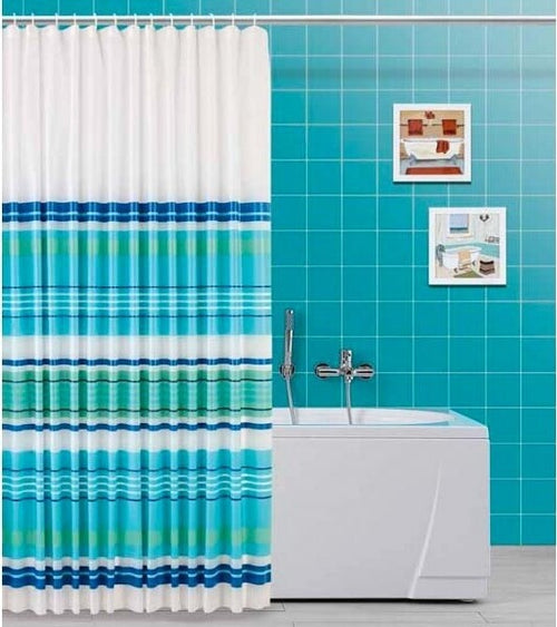 TENDA DOCCIA IN VINILE CON GANCI IMPERMEABILE 180 X 200 CM AZZURRO VERDE Casa e cucina/Bagno/Accessori per il bagno/Tende da doccia binari e ganci/Tende da doccia Trade Shop italia - Napoli, Commerciovirtuoso.it