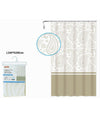 Tenda Doccia Vasca Bagno 12 Anelli 240x200 Cm Motivo Paisley Etnico Beige 87584
