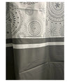 Tenda Doccia Vasca Bagno 12 Anelli 240x200cm Motivo Paisley Etnico Grigio 87582