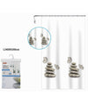 Tenda Doccia Vasca Bagno Impermeabile Decorata Sassi Shabby Chic 240x200cm 87566
