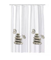 Tenda Doccia Vasca Bagno Impermeabile Decorata Sassi Shabby Chic 240x200cm 87566