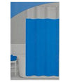 Tenda Doccia Vasca Bagno Peva Con 12 Ganci 180 X 200cm Trasparente Celeste 69494
