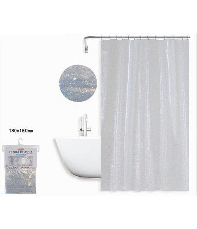 Tenda Doccia Vasca Da Bagno Effetto Cielo Stellato Con 12 Ganci 180x180 Cm 87185