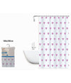 Tenda Doccia Vasca Da Bagno Impermeabile 12 Ganci Con Cuori Rosa 180x200cm 87091
