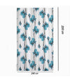 Tenda Doccia Vasca Impermeabile 12 Ganci Decorazione Fiori Blu 240 X 200cm 79225