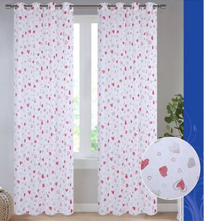 Tenda Dorotea Cuori Pannello Singolo 8 Borchie Porta Finestra Bastone 140x280 Cm Casa e cucina/Tessili per la casa/Decorazioni per finestre/Tende classiche e drappeggi/Tende a pannello Trade Shop italia - Napoli, Commerciovirtuoso.it