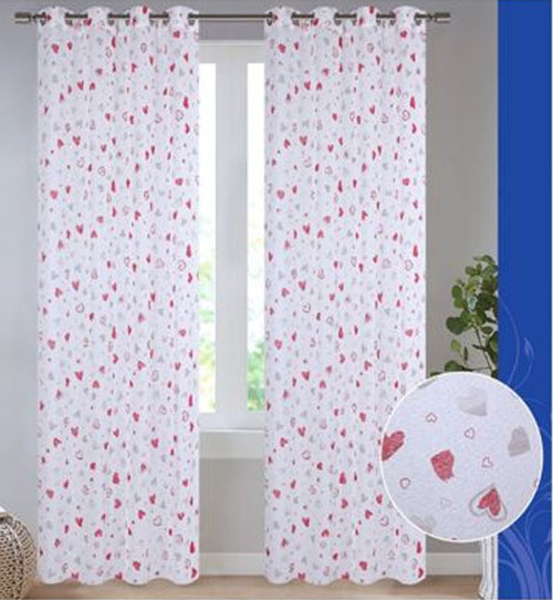 Tenda Dorotea Cuori Pannello Singolo 8 Borchie Porta Finestra Bastone 140x280 Cm Casa e cucina/Tessili per la casa/Decorazioni per finestre/Tende classiche e drappeggi/Tende a pannello Trade Shop italia - Napoli, Commerciovirtuoso.it