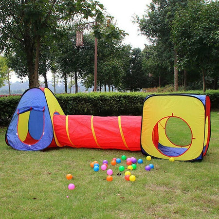 Tenda-Gioco-Parco-Giochi-con-Tunnel-Giocattolo-Bambini-Pop-Up-Pieghevole-3pz