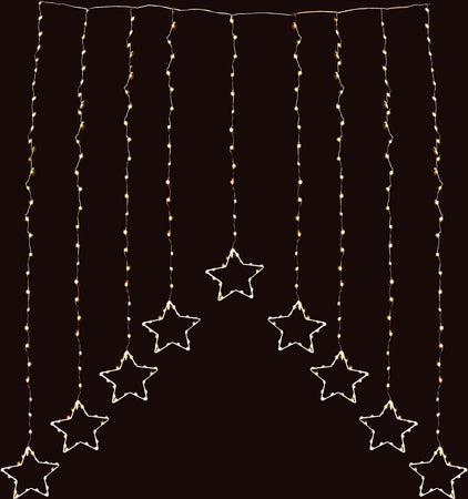 Tenda luminosa a micro led cascata con stelle da esterno decorazione natalizia h 120 cm Casa e cucina/Decorazioni per interni/Addobbi e decorazioni per ricorrenze/Decorazioni natalizie/Luci natalizie/Catene luminose per interni MagiediNatale.it - Altamura, Commerciovirtuoso.it
