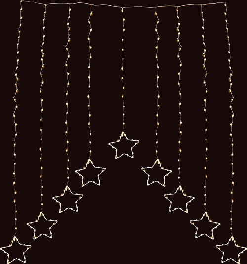 Tenda luminosa a micro led cascata con stelle da esterno decorazione natalizia h 120 cm Casa e cucina/Decorazioni per interni/Addobbi e decorazioni per ricorrenze/Decorazioni natalizie/Luci natalizie/Catene luminose per interni MagiediNatale.it - Altamura, Commerciovirtuoso.it