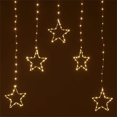 Tenda luminosa a micro led cascata con stelle da esterno decorazione natalizia h 120 cm Casa e cucina/Decorazioni per interni/Addobbi e decorazioni per ricorrenze/Decorazioni natalizie/Luci natalizie/Catene luminose per interni MagiediNatale.it - Altamura, Commerciovirtuoso.it