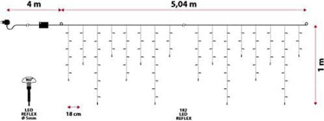 Tenda luminosa Lotti 33184 Led Stalattite 5 x 1 m, 182 LED Bianco Freddo, Cavo Bianco, con Memory Controller Illuminazione/Illuminazione per interni/Illuminazione speciale/Catene luminose Scontolo.net - Potenza, Commerciovirtuoso.it