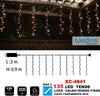 Tenda Luminosa Natalizia 135 Led Luce Calda+rosso Fissa Cavo Trasparente Xc-4841 Casa e cucina/Decorazioni per interni/Addobbi e decorazioni per ricorrenze/Decorazioni natalizie/Luci natalizie/Catene luminose per esterni Trade Shop italia - Napoli, Commerciovirtuoso.it