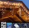 Tenda-Luminosa-Natalizia-150-Led-Con-Flash-Bianco-Caldo-3mt-Esterno-Prolungabile