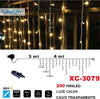 Tenda-Luminosa-Natalizia-200-Mini-Led-Luce-Calda-Cavo-Trasparente-Xc-3079