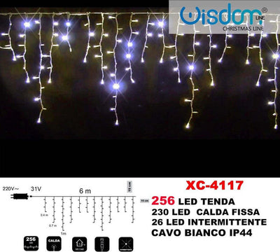 Tenda Luminosa Natalizia 256 Led Luce Calda Fissa + Intermittente Ip44 Xc-4117 Casa, arredamento e bricolage > Prodotti per Feste > Prodotti Natalizi Trade Shop italia - Napoli, Commerciovirtuoso.it