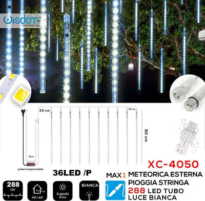 Tenda Luminosa Natalizia 288 Led Effetto Meteorica Pioggia Luce Bianca Xc-4050 Casa, arredamento e bricolage > Prodotti per Feste > Prodotti Natalizi Trade Shop italia - Napoli, Commerciovirtuoso.it