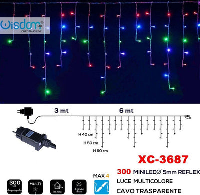 Tenda Luminosa Natalizia 300 Miniled Luce Multicolore Cavo Trasparente Xc-3687 Casa, arredamento e bricolage > Prodotti per Feste > Prodotti Natalizi Trade Shop italia - Napoli, Commerciovirtuoso.it