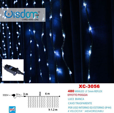 Tenda Luminosa Natalizia 480 Mini Led Effetto Pioggia Luce Bianca Ip44 Xc-3056 Casa, arredamento e bricolage > Prodotti per Feste > Prodotti Natalizi Trade Shop italia - Napoli, Commerciovirtuoso.it