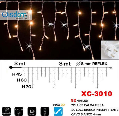 Tenda-Luminosa-Natalizia-92-Led-Luce-Calda-Fissa-+-Bianca-Intermittente-Xc-3010