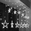 Tenda-Luminosa-Natalizia-Led-Con-Stelle-Bianco-Freddo-2mt-Esterno-Prolungabile