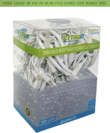 TENDA NATALE ESTERNO NATALIZIA 120 led 3m x 30-70-40-60 CM filo bianco luce BIANCA FREDDA ip65 /ET4123 Casa e cucina/Decorazioni per interni/Addobbi e decorazioni per ricorrenze/Decorazioni natalizie/Luci natalizie/Catene luminose per esterni Zencoccostore - Formia, Commerciovirtuoso.it