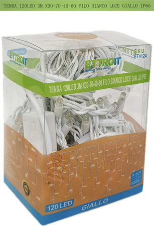 TENDA NATALE ESTERNO NATALIZIA 120 led 3m x 30-70-40-60 CM LUCE BIANCO CALDO GIALLA ip65 ARTICOLO ET4124 Casa e cucina/Decorazioni per interni/Addobbi e decorazioni per ricorrenze/Decorazioni natalizie/Luci natalizie/Catene luminose per esterni Zencoccostore - Formia, Commerciovirtuoso.it