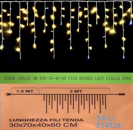 TENDA-NATALE-LUMINOSA-DA-ESTERNO-NATALIZIA-120-led-3m-filo-bianco-Luce-Bianca---Blu-o-Gialla