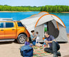 Tenda-per-Auto-Impermeabile-a-3-Porte-in-Poliestere,-PE-e-Fibra-di-Vetro,-239x210x210-cm,-Grigio-e-Arancione-EG5A20-343V00OGEG5